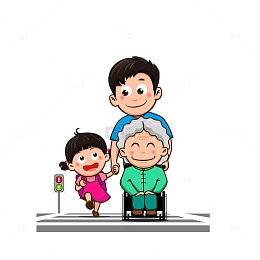 帮助老人和小孩过马路