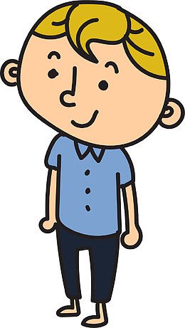 去上学的小男孩