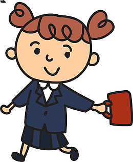 去上学的小学生