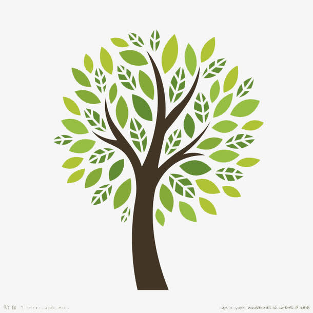 卡通大树