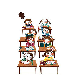 课堂上学生百态
