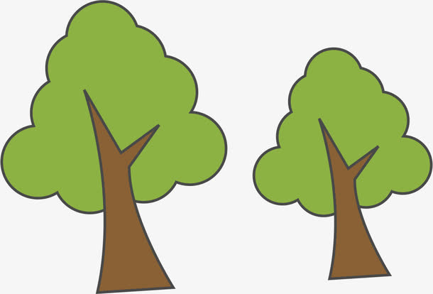 关键词 : 矢量,卡通,手绘,可爱,线条,树木,&nbsp;绿色,&nbsp;绿树,&