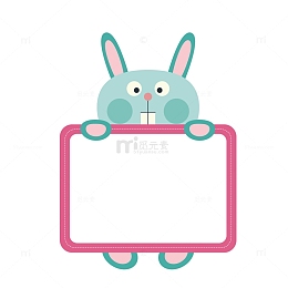 小兔子边框矢量图