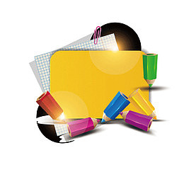 文案背景元素 铅笔  发光背景