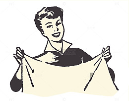 打扫卫生洗衣服的妇女形象