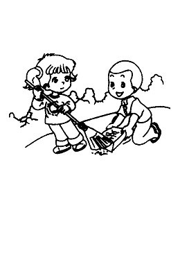 打扫简笔画