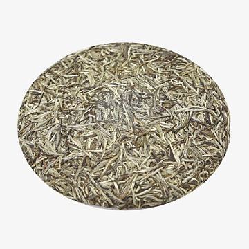 产品实物白毫银针茶饼