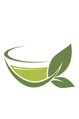 茶壶白茶茶叶矢量素材