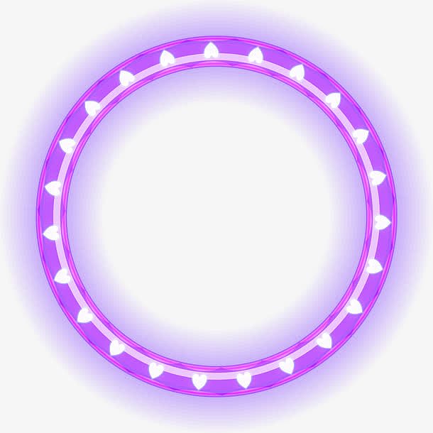 手绘紫色圆圈灯泡