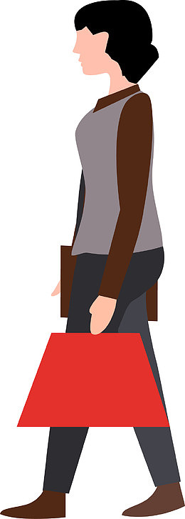 矢量侧脸美女图
