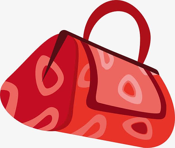 手绘红色包包手提包