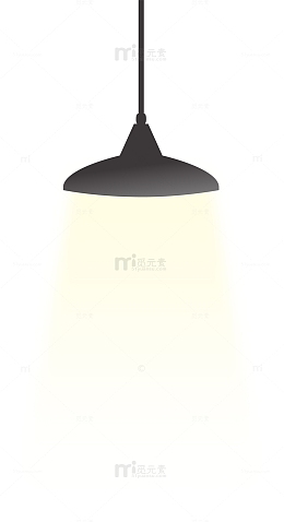 手绘灰色吊灯灯光