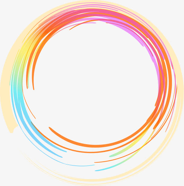 手绘多彩圆圈