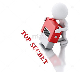 盖印印章的小人