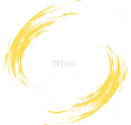 矢量手绘金色圆圈