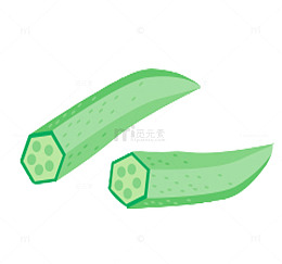 手绘秋葵干