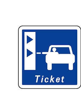 ticket警示牌