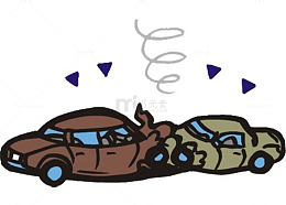 卡通漫画撞车