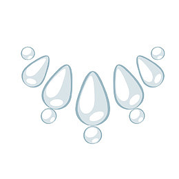 矢量裸钻白色水滴形