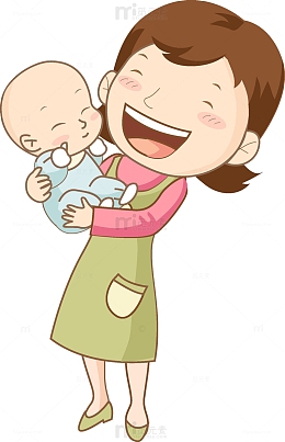 抱孩子的妈妈