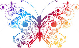 炫彩蝴蝶矢量素材