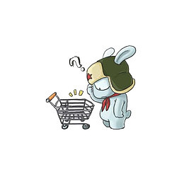 卡通小人和空购物车png图片