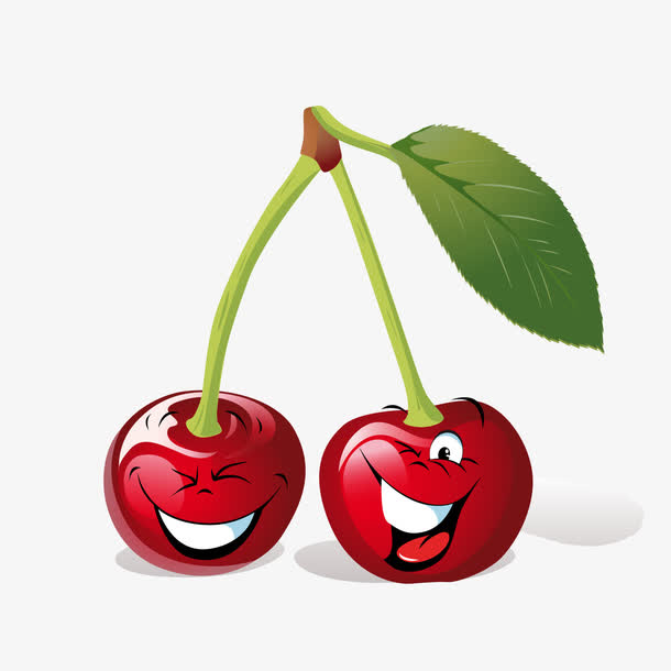 可爱樱桃小表情开心