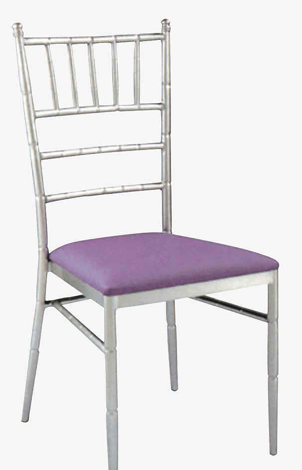 紫色垫子竹节椅
