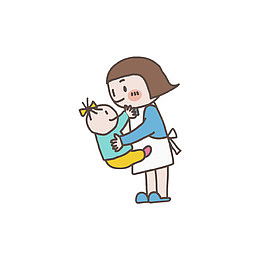 抱孩子的妈妈