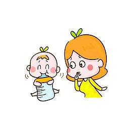 笑眯眯的喝奶的宝宝