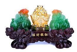 成对招财貔貅摆件