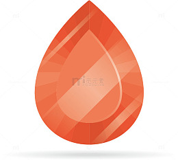 矢量水滴形钻石闪光