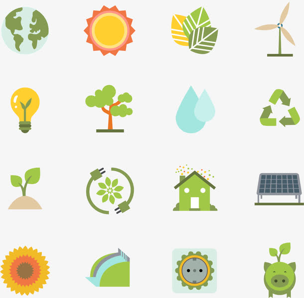 绿色生态环保图标