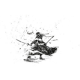 中国风水墨剑客