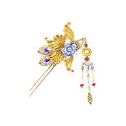 古风发饰之蝴蝶钗