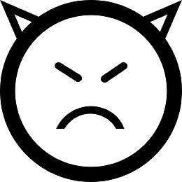 魔鬼德古拉表情符号情感邪恶笑脸