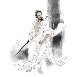 中国风水墨剑客