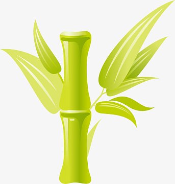 绿色卡通竹子竹叶