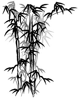 中国风竹子手绘水墨画