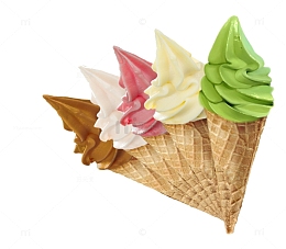多彩甜筒冰淇淋