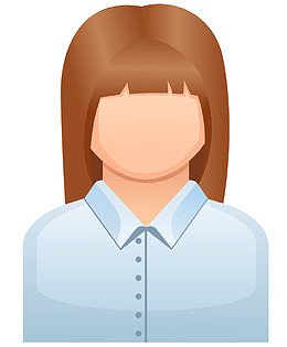 卡通披肩短发女人