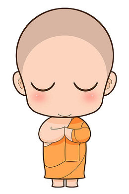 卡通僧侣人物
