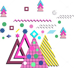 孟菲斯立体几何方块