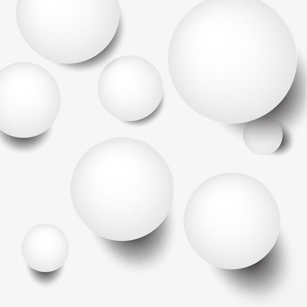 白色立体圆球