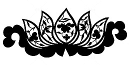 黑白莲花座图案