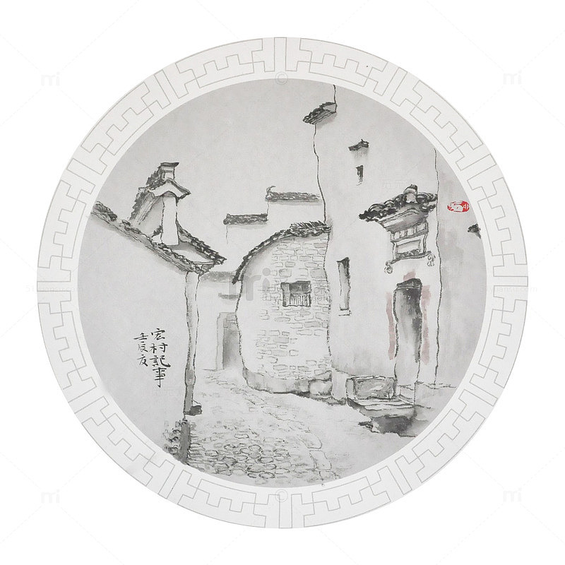 宏村水墨画