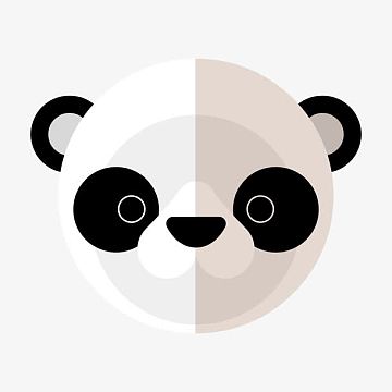 卡通熊猫头素材-卡通熊猫头图片元素-觅元素