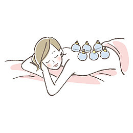 拔罐的美女