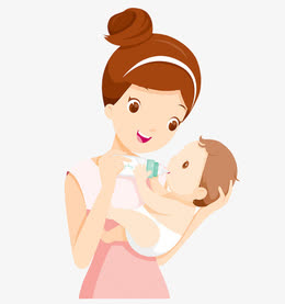 母爱喂奶母婴人物