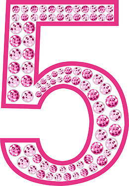 粉色钻石数字5